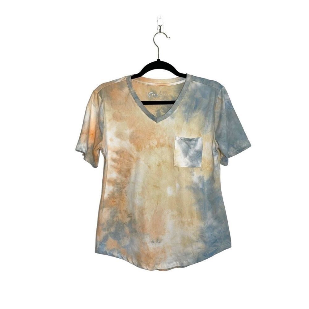 Zyia Active Hendrix Dusk Go To Pocket Tie-Dye Tee Women’s Size Small